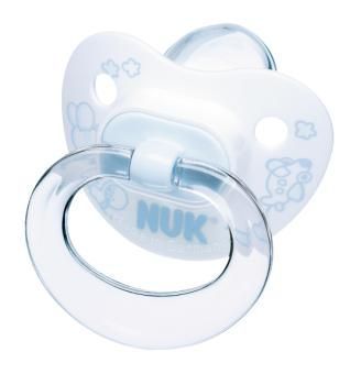 Пустышка силиконовая для сна NUK "Baby Blue", (в ассорт.!) ортодонтическая, от 0 до 6 месяцев