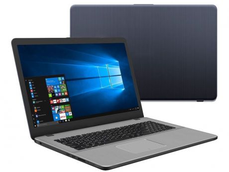 Ноутбук ASUS VivoBook Pro 17 N705FN-GC041T 90NB0JP1-M00590 (Intel Core i5-8265U 1.6GHz/6144Mb/1000Gb+128Gb SSD/No ODD/nVidia GeForce MX150 2048Mb/Wi-Fi/Bluetooth/Cam/17.3/1920x1080/Windows 10)