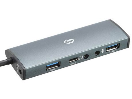 Хаб USB Digma 2 Ports USB 3.0 Grey HUB-2U3.0CH-UC-G