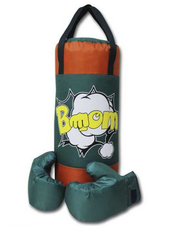 Набор для бокса Belon Груша с перчатками Green-Orange BOOM НБ-002-ЗО/ПР1