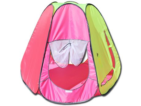 Палатка Belon Радужный домик Pink-Yellow ПИ-006-ТФ3