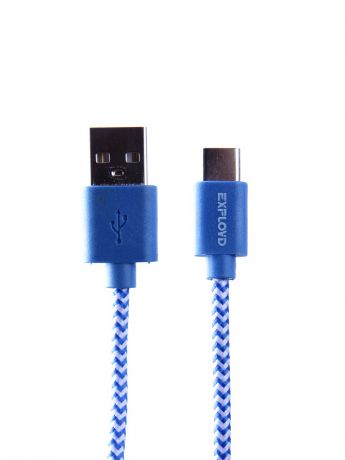 Аксессуар Exployd USB - Type-C 1.0m Blue EX-K-198