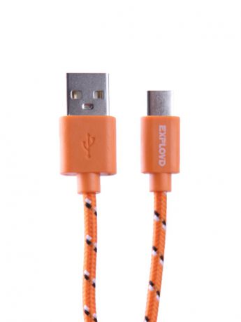 Аксессуар Exployd USB - Type-C 1.0m Orange EX-K-194