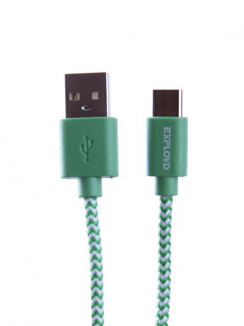 Аксессуар Exployd USB - Type-C 1.0m Green EX-K-197
