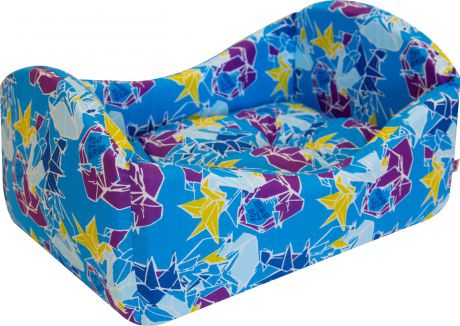 Лежак-кроватка для животных ZOOexpress Оригами №2, 751924, лазурный, 56 х 41 х 25 см