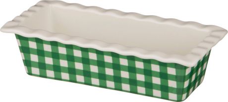 Блюдо для запекания Agness, 536-171, белый, зеленый, 27 х 13 см