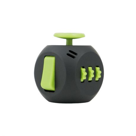 Игрушка антистресс "FidgetCube 3.0 Air", черный - зеленый