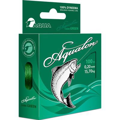 Плетеный шнур "Aqualon Dark-Green", толщина 0,20 мм, длина 100 м