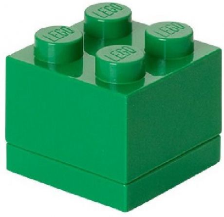 Ящик для игрушек LEGO Кубик Mini Box 4, 40111734, зеленый