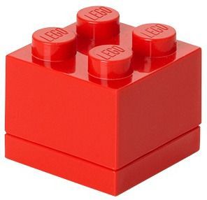 Ящик для игрушек LEGO Кубик Mini Box 4, 40111730, красный
