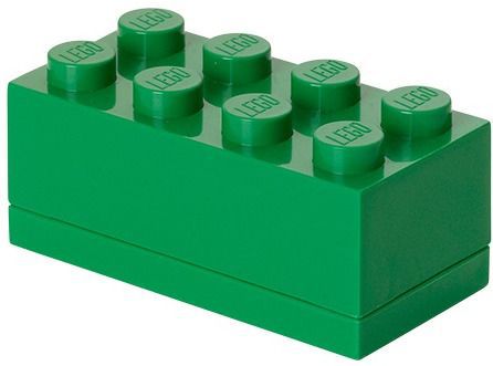 Ящик для игрушек LEGO Кубик Mini Box 8, 40121734, зеленый, красный