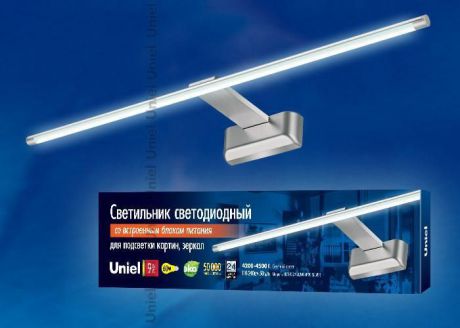 Подсветка для картин Uniel ULT-F32-9W/NW IP20 Silver, LED, 9 Вт