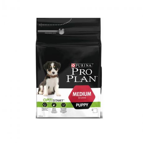 PRO PLAN Puppy Medium Breed корм для щенков средних пород, с курицей и рисом 3кг
