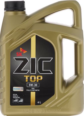 Моторное масло ZIC Top, синтетическое, 5W-30, 4 л
