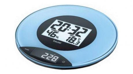Весы кухонные электронные Beurer KS49, голубой, черный