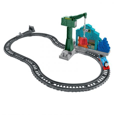 Игровой набор Thomas & Friends с паровозиком Томасом и подъемным краном Крэнки