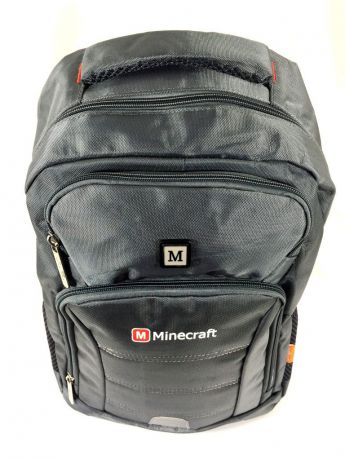 Рюкзак Майнкрафт серый с пеналом и сумкой для сменной обуви