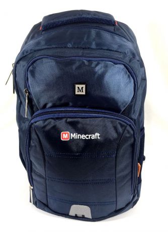 Рюкзак Майнкрафт синий с пеналом и сумкой для сменной обуви