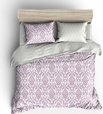 Комплект постельного белья Guten Morgen Комфорт "Арабеска", GM-886-143-150-70, розовый, 1,5-спальный, наволочки 70x70