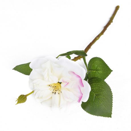 Искусственные цветы "Цветок шиповника", 3794254, белый, 26 см