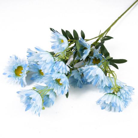 Искусственные цветы "Ромашка с серединкой", 3794231, голубой, 79 см