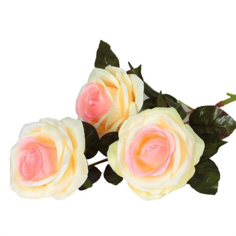 Искусственные цветы "Роза Бурито", 2566044, кремовый, 90 см
