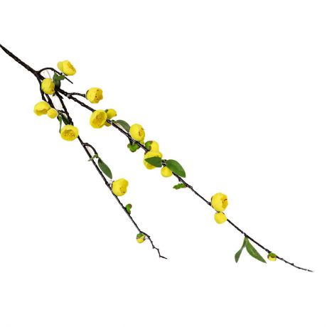 Искусственные цветы "Райская яблоня", 3797138, желтый, 90 см
