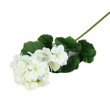 Искусственные цветы "Герань", 3543992, белый, 54 см