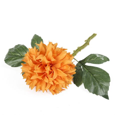 Искусственные цветы "Георгин люкс", 3544327, оранжевый, 30 см