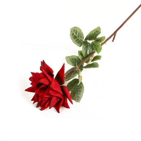 Искусственные цветы "Роза Стар", 2248832, бордовый, 56 см