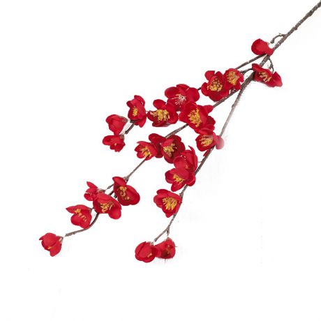 Искусственные цветы "Ветка сакуры", 3534218, красный, 80 см