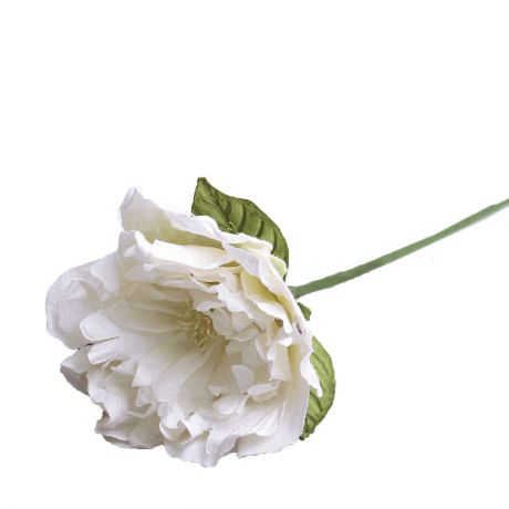 Искусственные цветы "Распустившийся пион", 3257359, белый, 47 см