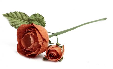 Искусственные цветы "Королевская роза", 1475466, коралловый, 25 см
