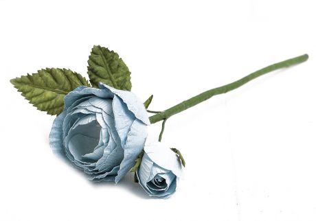 Искусственные цветы "Королевская роза", 3257320, голубой, 25 см