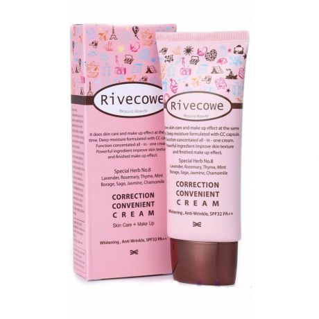 Rivecowe тональный крем Beyond Beauty Correction Convenient Cream SPF 43, 40 мл.