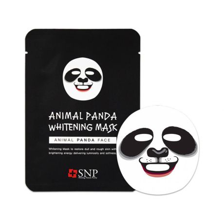 SNP тканевая маска осветляющая с рисунком Панда Animal Panda Whitening Mask, 30 мл.
