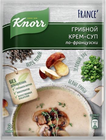 Суп-пюре быстрого приготовления Knorr Грибной, по-французски, 49 г