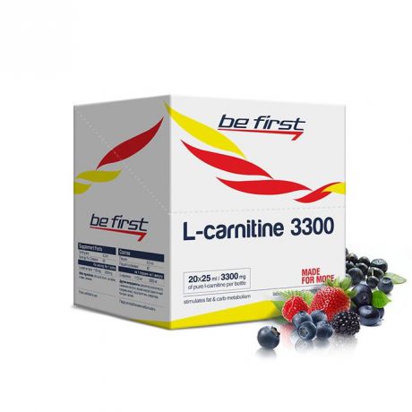 L-Carnitine Be First 3300 мг 20 ампул, лесные ягоды