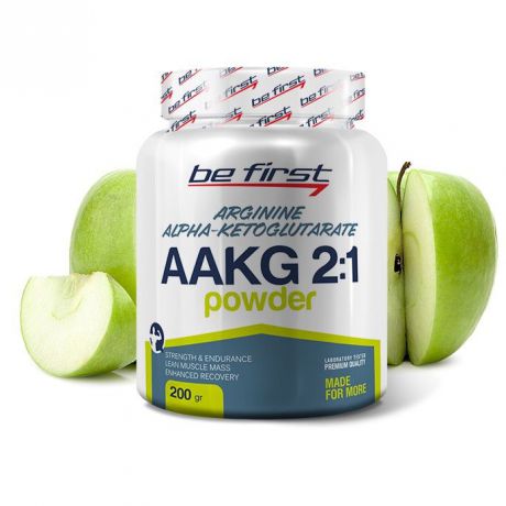 Аргинин Be First Arginine AKG 2:1 Powder 200 гр, яблоко