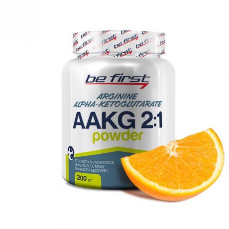 Аргинин Be First Arginine AKG 2:1 Powder 200 гр, апельсин