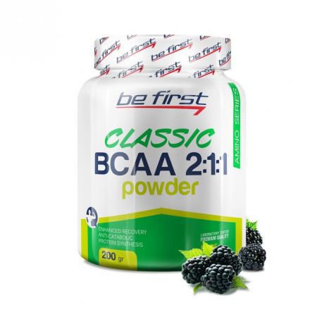 Аминокислоты Be First BCAA 2:1:1 Classic Powder 200 гр, ежевика