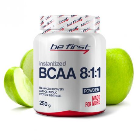 Аминокислоты Be First BCAA 8:1:1 Instantized Powder 250 гр, яблоко
