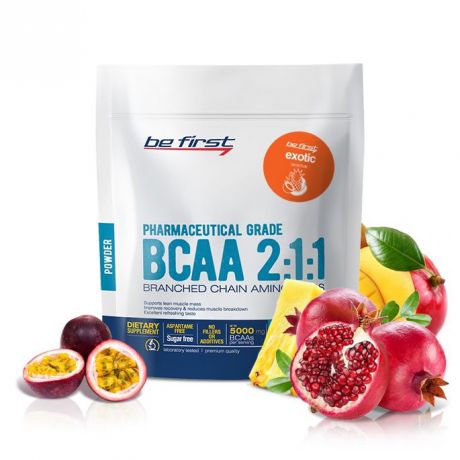 Аминокислоты Be First BCAA 2:1:1 Powder 450 гр, экзотик