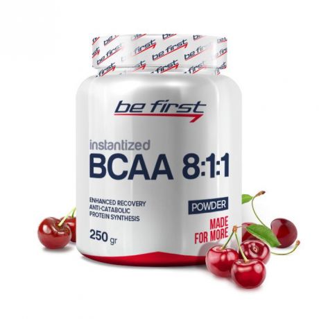 Аминокислоты Be First BCAA 8:1:1 Instantized Powder 250 гр, вишня