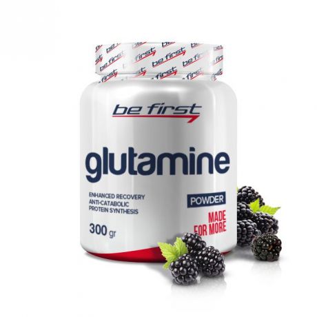 Глютамин Be First Glutamine Powder 300 гр, ежевика