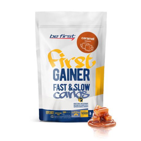 Гейнер Be First First Gainer Fast & Slow Carbs 1000 гр, карамель
