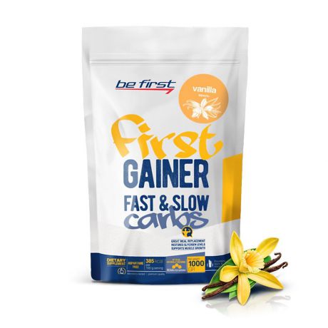 Гейнер Be First First Gainer Fast & Slow Carbs 1000 гр, ваниль