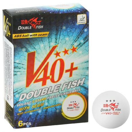 Мяч для настольного тенниса Double Fish 3 Volant, 3605067, разноцветный, 6 шт