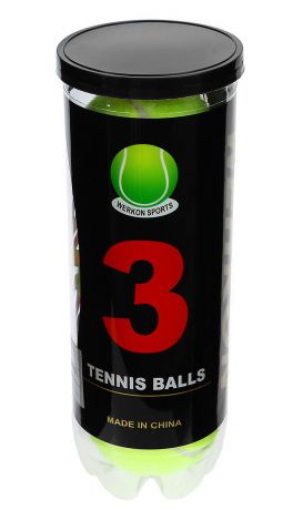Мяч для большого тенниса Werkon 969, 1527337, разноцветный, 3 шт