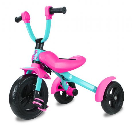 Складной детский трехколесный велосипед Zycom Ztrike (голубо-розовый)